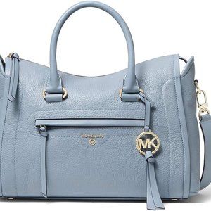 Michael Kors Carine Medium Satchel Pale Blue